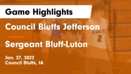 Council Bluffs Jefferson  vs Sergeant Bluff-Luton  Game Highlights - Jan. 27, 2022