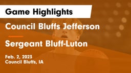 Council Bluffs Jefferson  vs Sergeant Bluff-Luton  Game Highlights - Feb. 2, 2023