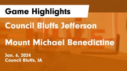 Council Bluffs Jefferson  vs Mount Michael Benedictine Game Highlights - Jan. 6, 2024