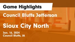 Council Bluffs Jefferson  vs Sioux City North  Game Highlights - Jan. 16, 2024