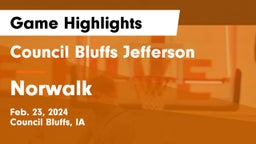 Council Bluffs Jefferson  vs Norwalk  Game Highlights - Feb. 23, 2024