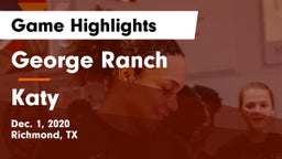 George Ranch  vs Katy  Game Highlights - Dec. 1, 2020