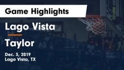 Lago Vista  vs Taylor  Game Highlights - Dec. 3, 2019