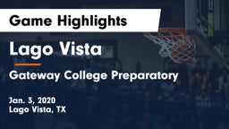 Lago Vista  vs Gateway College Preparatory  Game Highlights - Jan. 3, 2020