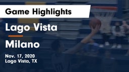 Lago Vista  vs Milano  Game Highlights - Nov. 17, 2020