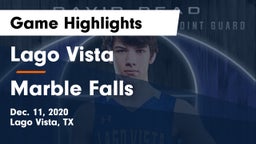 Lago Vista  vs Marble Falls  Game Highlights - Dec. 11, 2020
