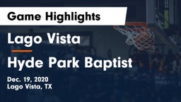 Lago Vista  vs Hyde Park Baptist  Game Highlights - Dec. 19, 2020