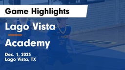 Lago Vista  vs Academy  Game Highlights - Dec. 1, 2023