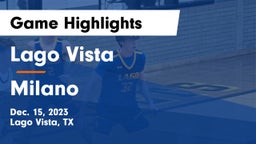 Lago Vista  vs Milano  Game Highlights - Dec. 15, 2023