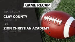 Recap: Clay County  vs. Zion Christian Academy  2016