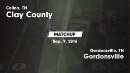 Matchup: Clay County vs. Gordonsville  2016