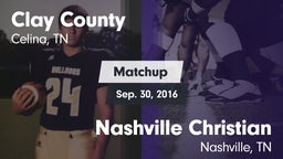 Matchup: Clay County vs. Nashville Christian  2016