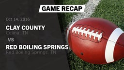 Recap: Clay County  vs. Red Boiling Springs  2016