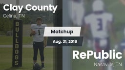 Matchup: Clay County vs. RePublic  2018