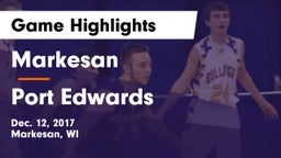 Markesan  vs Port Edwards Game Highlights - Dec. 12, 2017