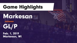 Markesan  vs GL/P Game Highlights - Feb. 1, 2019