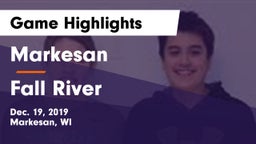 Markesan  vs Fall River Game Highlights - Dec. 19, 2019