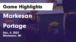 Markesan  vs Portage Game Highlights - Dec. 4, 2023