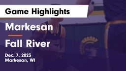 Markesan  vs Fall River  Game Highlights - Dec. 7, 2023