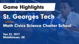St. Georges Tech  vs Math Civics Science Charter School Game Highlights - Jan 22, 2017