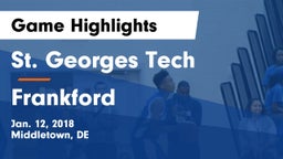 St. Georges Tech  vs Frankford  Game Highlights - Jan. 12, 2018