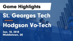 St. Georges Tech  vs Hodgson Vo-Tech  Game Highlights - Jan. 18, 2018