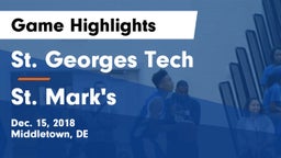St. Georges Tech  vs St. Mark's  Game Highlights - Dec. 15, 2018