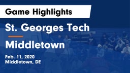 St. Georges Tech  vs Middletown  Game Highlights - Feb. 11, 2020
