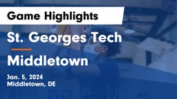 St. Georges Tech  vs Middletown  Game Highlights - Jan. 5, 2024
