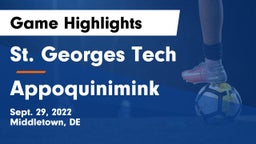 St. Georges Tech  vs Appoquinimink  Game Highlights - Sept. 29, 2022