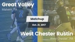 Matchup: Great Valley High vs. West Chester Rustin  2017