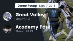 Recap: Great Valley  vs. Academy Park  2018
