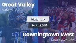 Matchup: Great Valley High vs. Downingtown West  2018