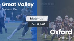 Matchup: Great Valley High vs. Oxford  2018