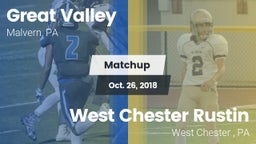 Matchup: Great Valley High vs. West Chester Rustin  2018