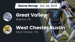 Recap: Great Valley  vs. West Chester Rustin  2018