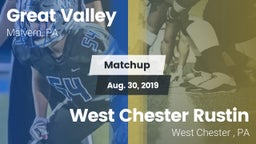 Matchup: Great Valley High vs. West Chester Rustin  2019