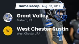 Recap: Great Valley  vs. West Chester Rustin  2019