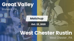 Matchup: Great Valley High vs. West Chester Rustin  2020