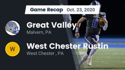Recap: Great Valley  vs. West Chester Rustin  2020