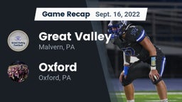 Recap: Great Valley  vs. Oxford  2022