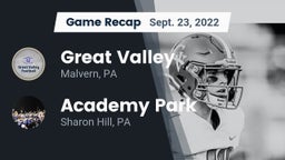 Recap: Great Valley  vs. Academy Park  2022