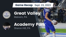Recap: Great Valley  vs. Academy Park  2023