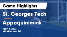 St. Georges Tech  vs Appoquinimink  Game Highlights - May 8, 2023