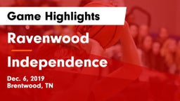 Ravenwood  vs Independence  Game Highlights - Dec. 6, 2019