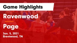 Ravenwood  vs Page  Game Highlights - Jan. 5, 2021