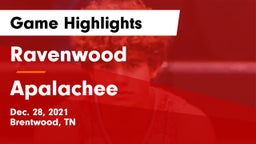 Ravenwood  vs Apalachee  Game Highlights - Dec. 28, 2021