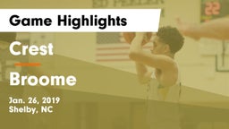 Crest  vs Broome  Game Highlights - Jan. 26, 2019
