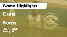 Crest  vs Burns  Game Highlights - Jan. 16, 2020