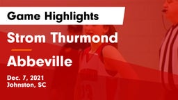 Strom Thurmond  vs Abbeville  Game Highlights - Dec. 7, 2021